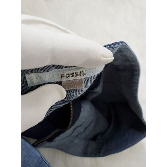 FOSSIL denim miniskirt in dark blue size 4 - Picture 8 of 9